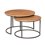 Couchtisch-Set Madison Natur Mangoholz 70 cm
