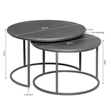 Couchtisch-Set Madison Natur Mangoholz 70 cm
