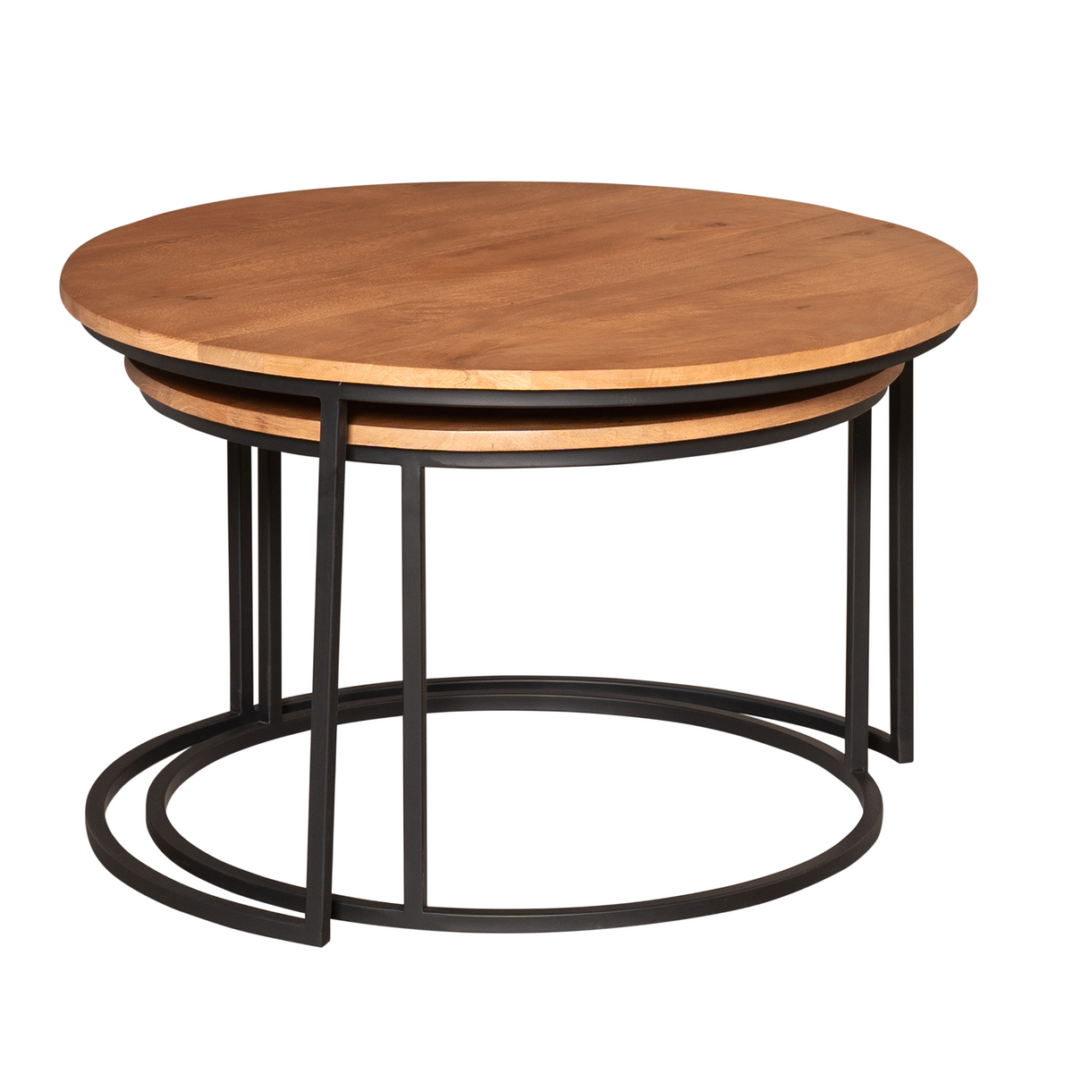 Couchtisch-Set Madison Natur Mangoholz 70 cm