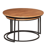 Couchtisch-Set Madison Natur Mangoholz 70 cm