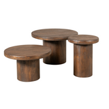 Couchtisch-Set Maya Braun Mangoholz 70 cm