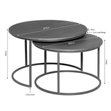 Couchtisch-Set Madison Braun Mangoholz 70 cm