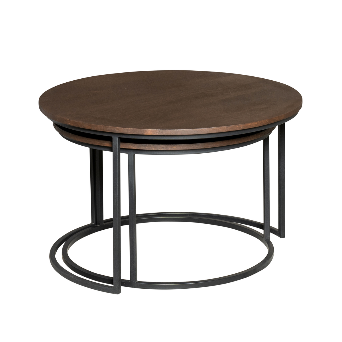 Couchtisch-Set Madison Braun Mangoholz 70 cm