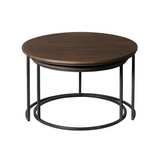 Couchtisch-Set Madison Braun Mangoholz 70 cm
