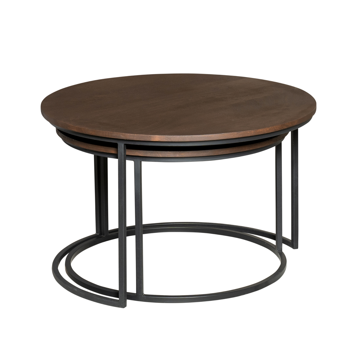 Couchtisch-Set Madison Braun Mangoholz 70 cm