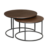 Couchtisch-Set Madison Braun Mangoholz 70 cm