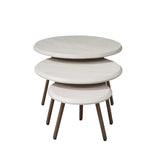 Couchtisch-Set rund Ohio Sand Mangoholz 70 cm