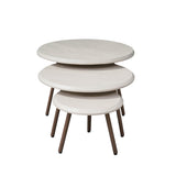 Couchtisch-Set rund Ohio Sand Mangoholz 70 cm