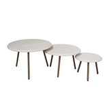 Couchtisch-Set rund Ohio Sand Mangoholz 70 cm