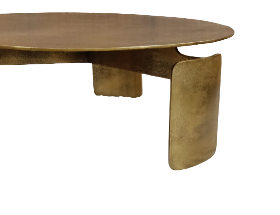 Couchtisch rund Darwin Gold Aluminium in 2 Größen