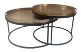 Couchtisch-Set Puck Gold Aluminium 78 cm