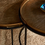 Couchtisch-Set rund Julie Bronze Aluminium 79 cm