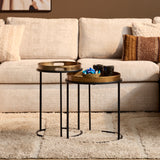 Beistelltisch-Set rund Laure Bronze Aluminium 42 cm