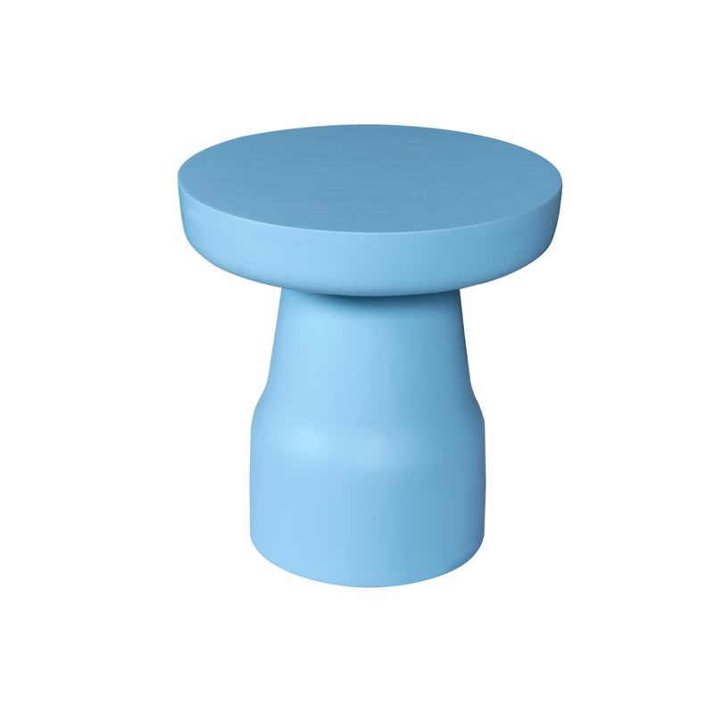 Beistelltisch Drum Blau Mangoholz 40 cm
