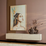 Hänge-TV-Lowboard Vison Sand Mangoholz 200 cm