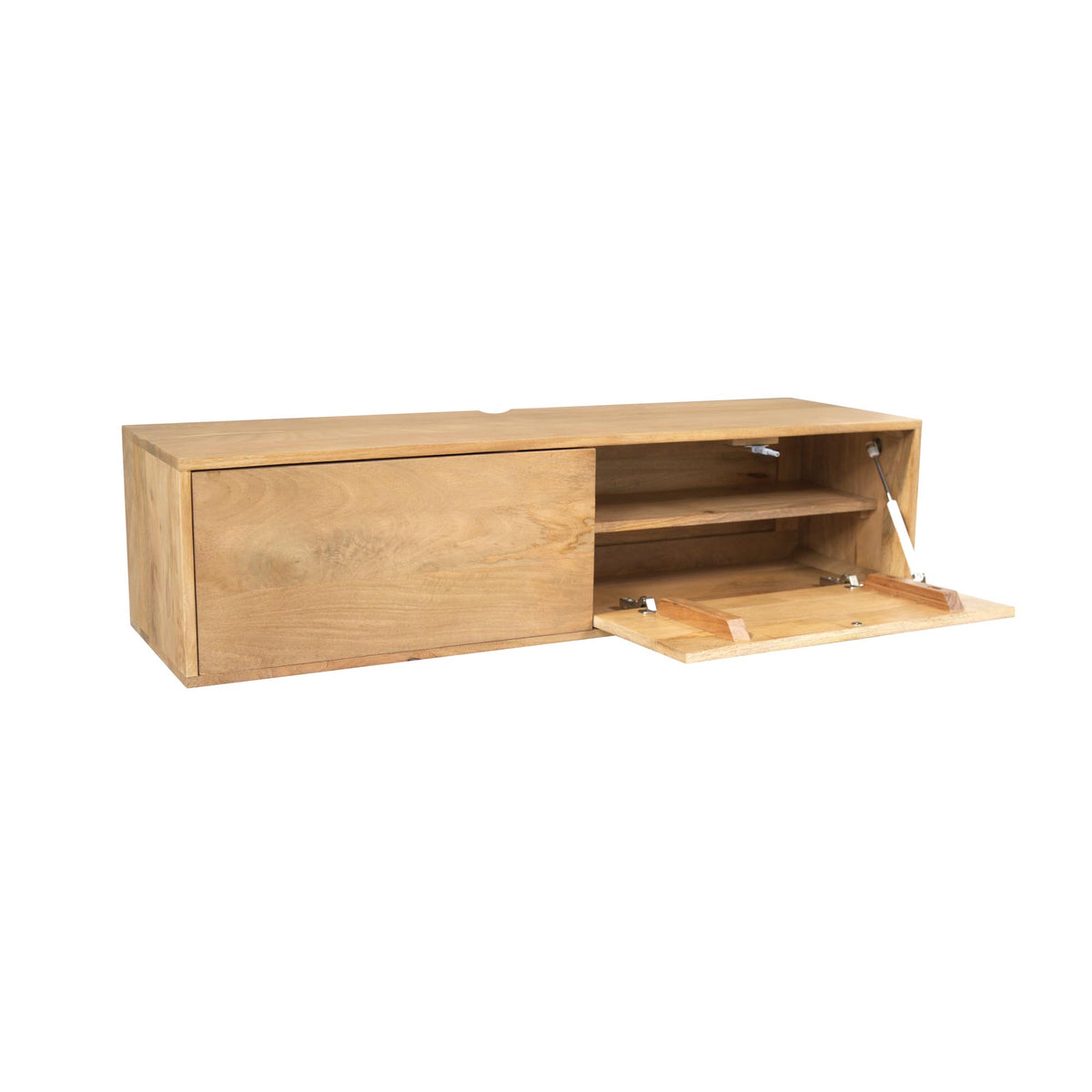 Hänge-TV-Lowboard Vision Natur Mangoholz 120 cm