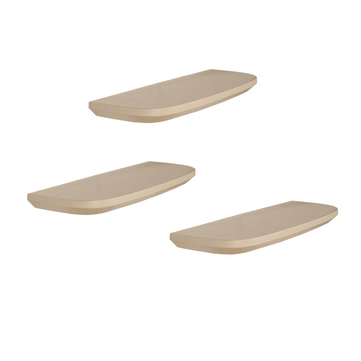 Wandregal Gusta Sand Mangoholz Set mit 3