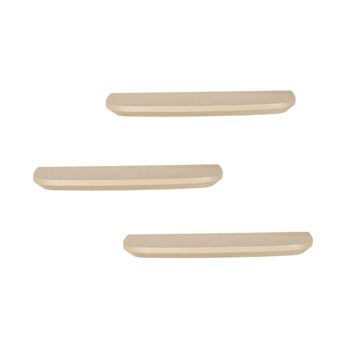 Wandregal Gusta Sand Mangoholz Set mit 3