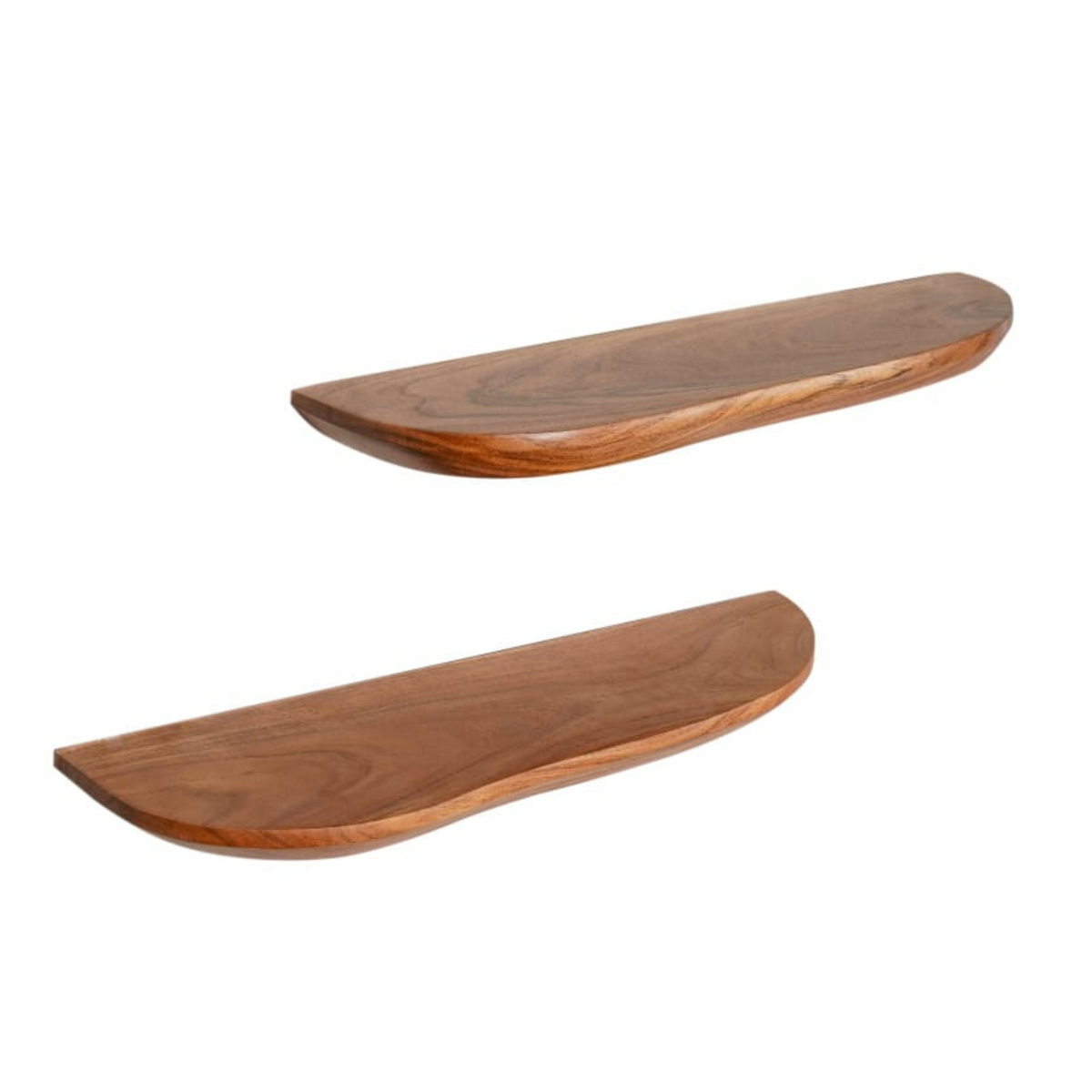 Wandregal set Live Edge Natur Mangoholz 60 cm