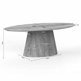 Esstisch oval Solana Taupe Mangoholz in 2 Größen