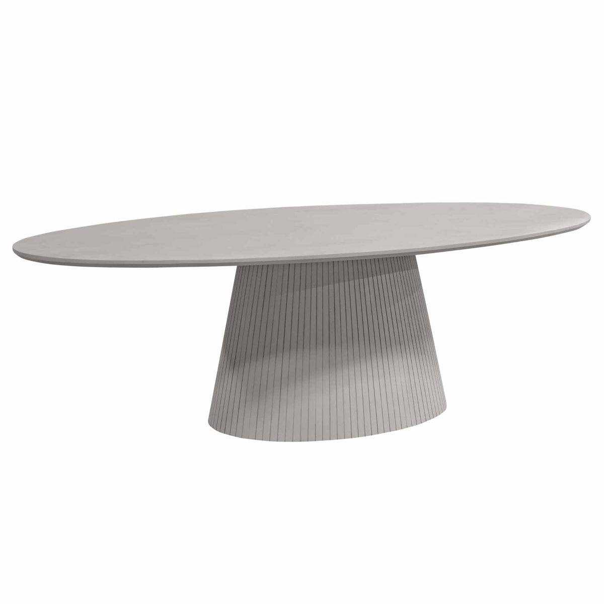 Esstisch oval Solana Taupe Mangoholz in 2 Größen