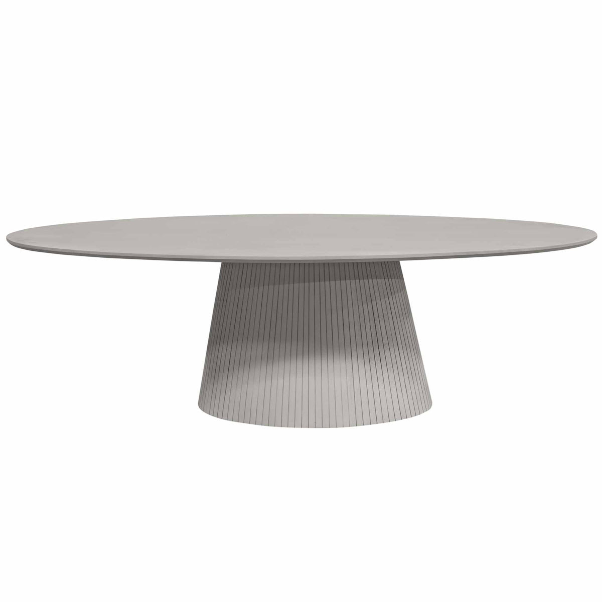 Esstisch oval Solana Taupe Mangoholz in 2 Größen