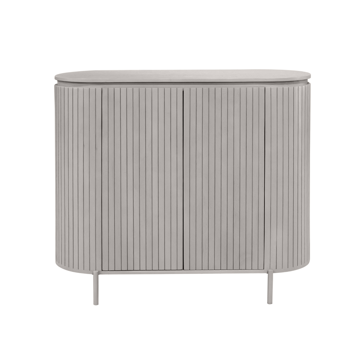 Kabinettschrank Solana Taupe Mangoholz 115 cm