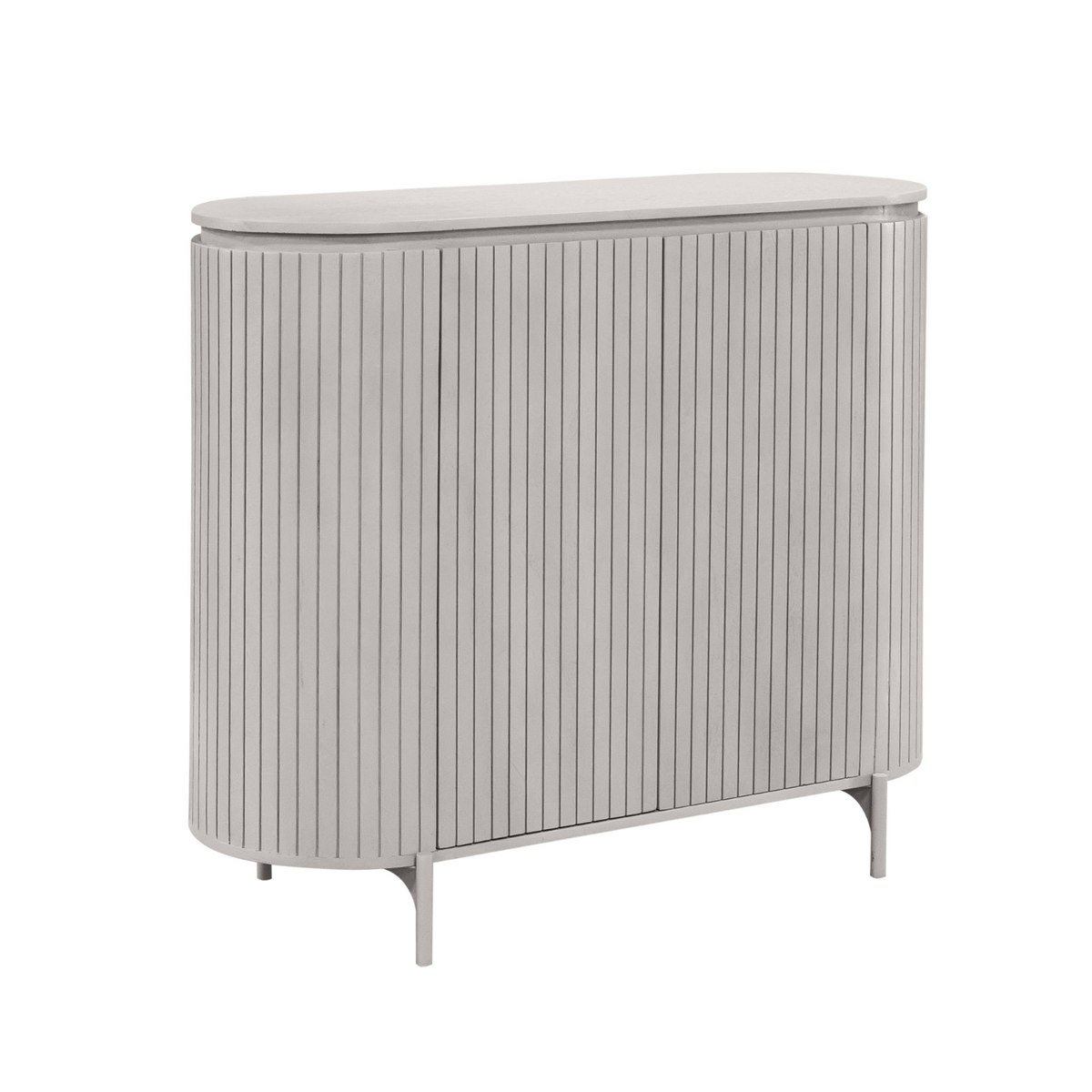 Kabinettschrank Solana Taupe Mangoholz 115 cm