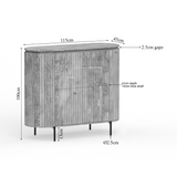 Kabinettschrank Solana Taupe Mangoholz 115 cm