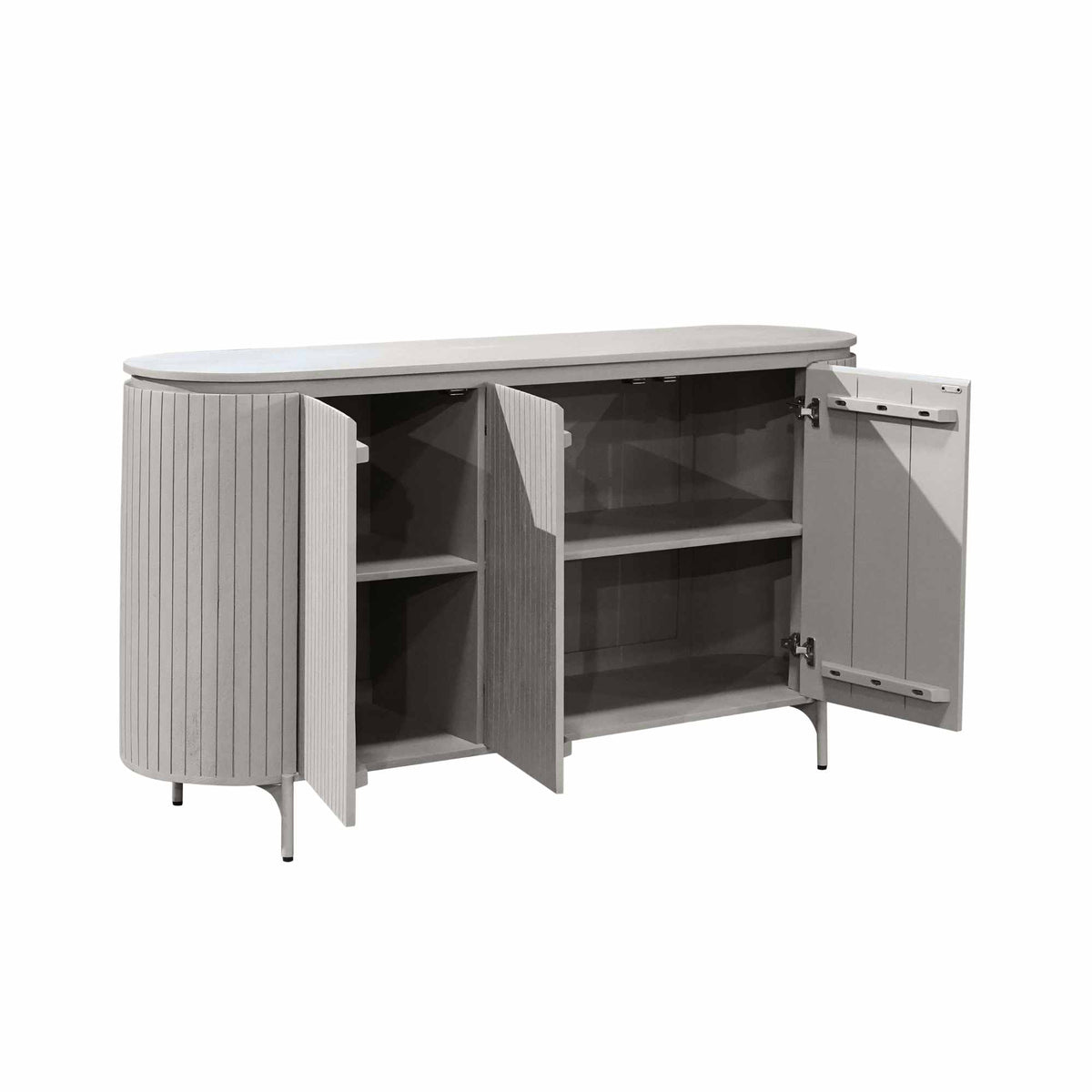 Sideboard Solana Taupe Mangoholz in 2 Größen
