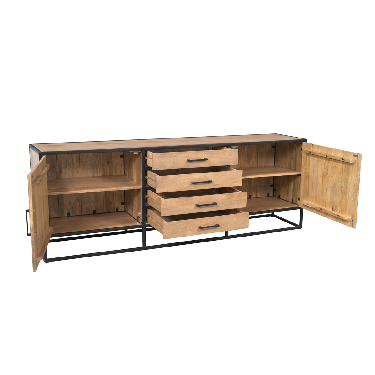 Sideboard Dakota Natur Mangoholz in 2 Größen