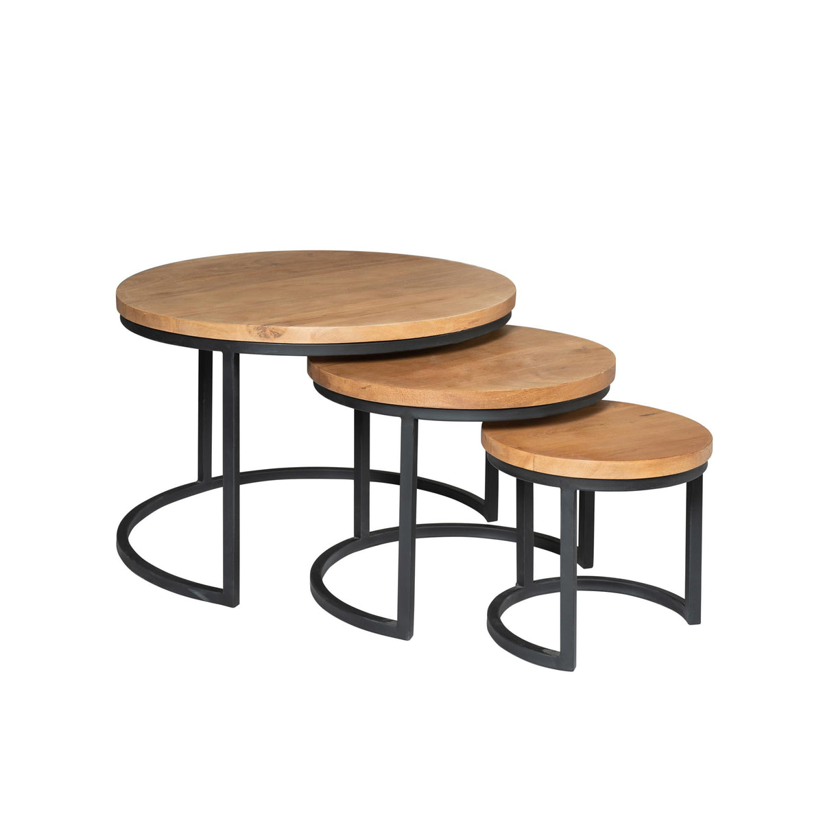 Couchtisch-Set Dakota Natur Mangoholz in 2 Größen