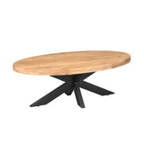 Couchtisch oval Dakota Natur Mangoholz 130 cm