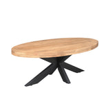 Couchtisch oval Dakota Natur Mangoholz 130 cm
