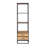 Bücherregal Dakota mit Schubladen Natur Mangoholz 55 cm