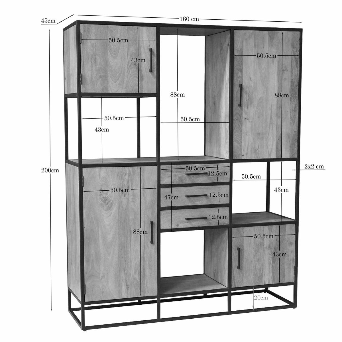 Regal Dakota Supreme XXL Natur Mangoholz 160 cm