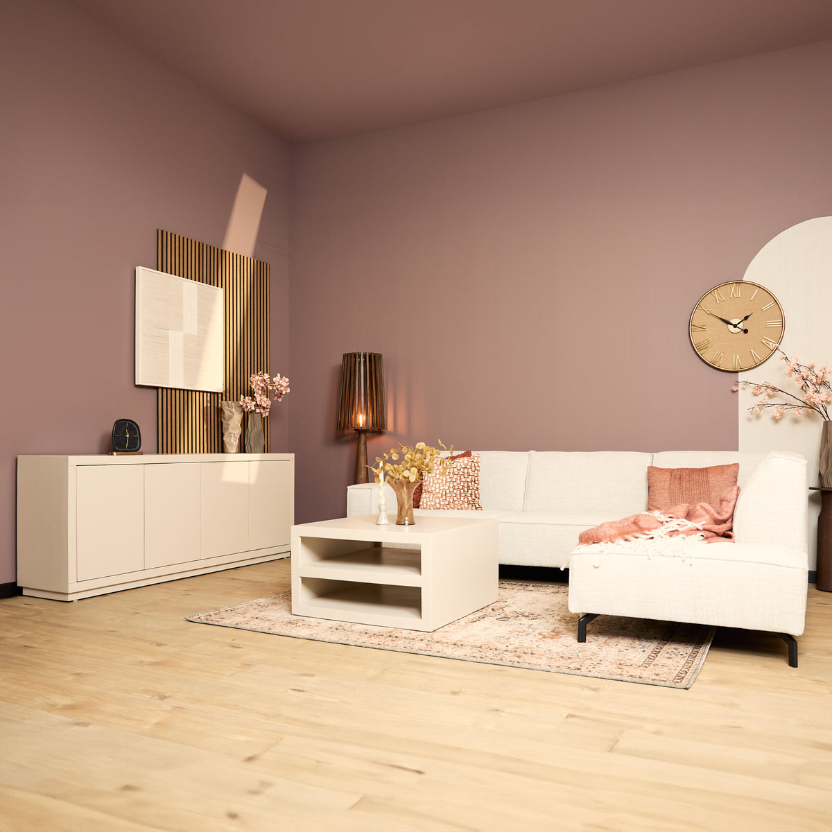 Couchtisch quadratisch Brussel Sand Mangoholz 80 cm