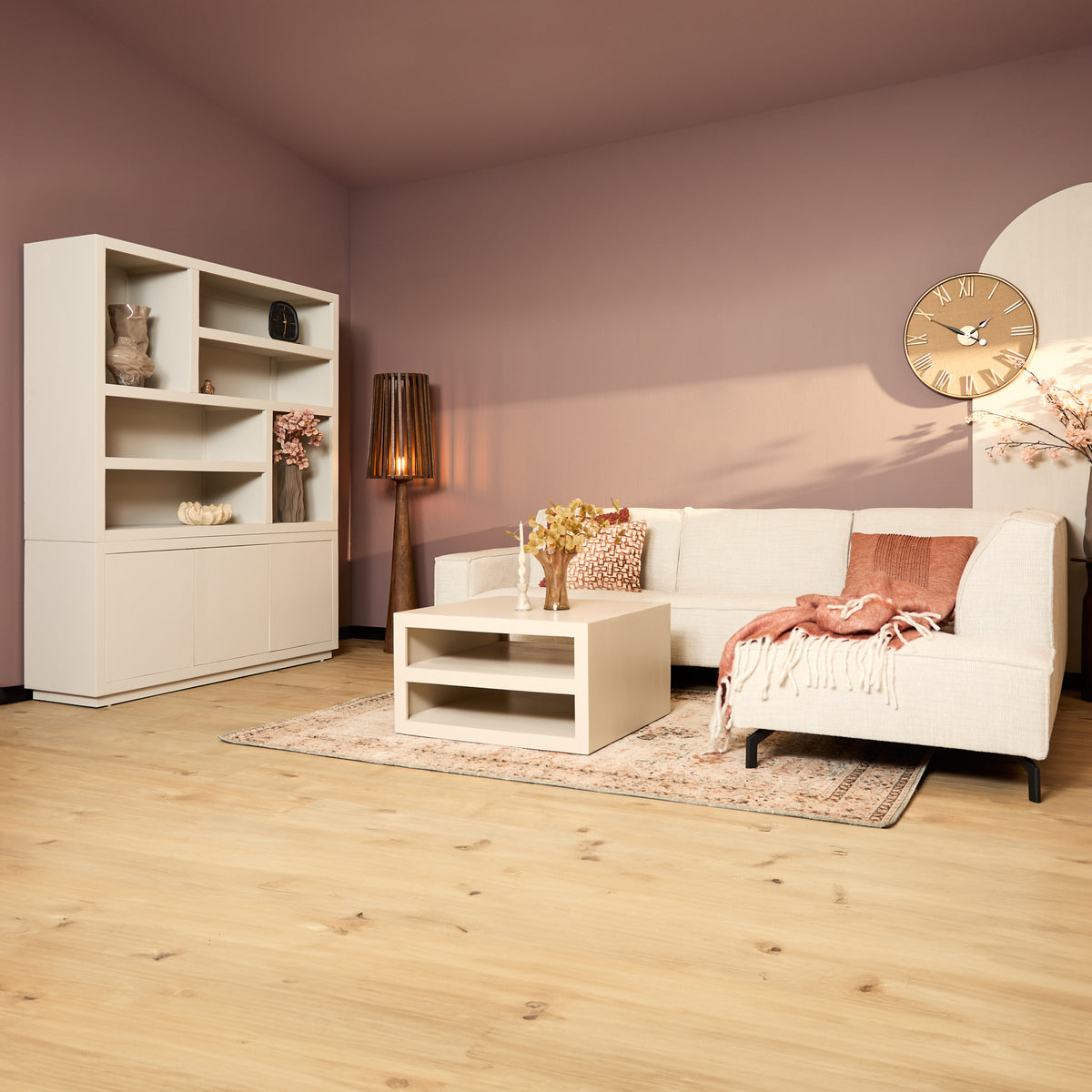 Couchtisch quadratisch Brussel Sand Mangoholz 80 cm