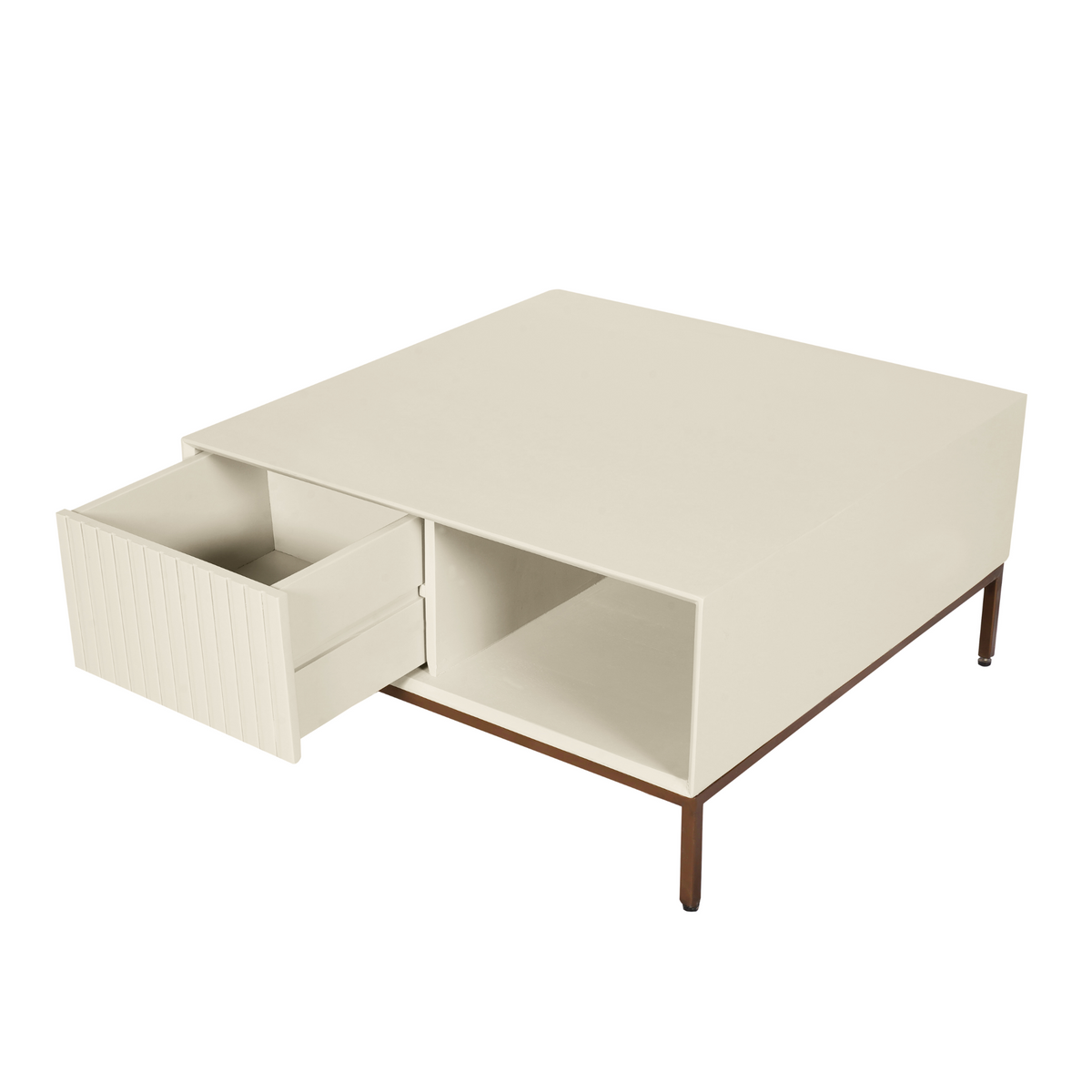 Couchtisch quadratisch Madison Sand Mangoholz 80 cm