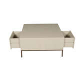 Couchtisch quadratisch Madison Sand Mangoholz 80 cm