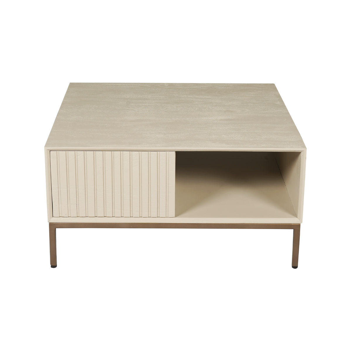 Couchtisch quadratisch Madison Sand Mangoholz 80 cm