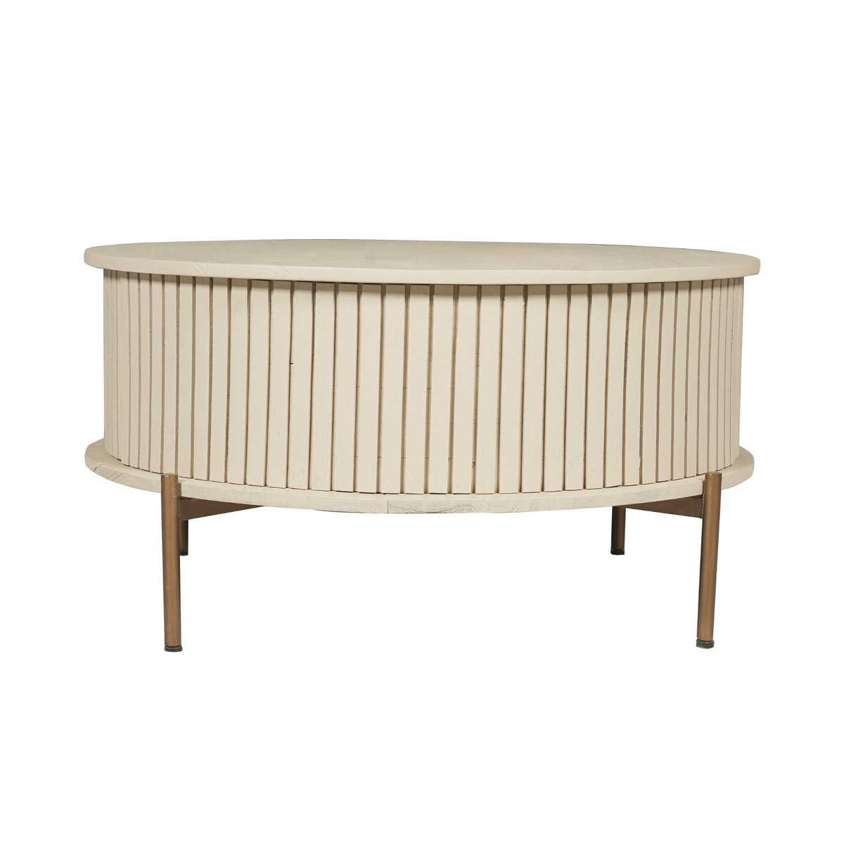 Couchtisch rund Madison Sand Mangoholz 80 cm
