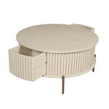 Couchtisch rund Madison Sand Mangoholz 80 cm