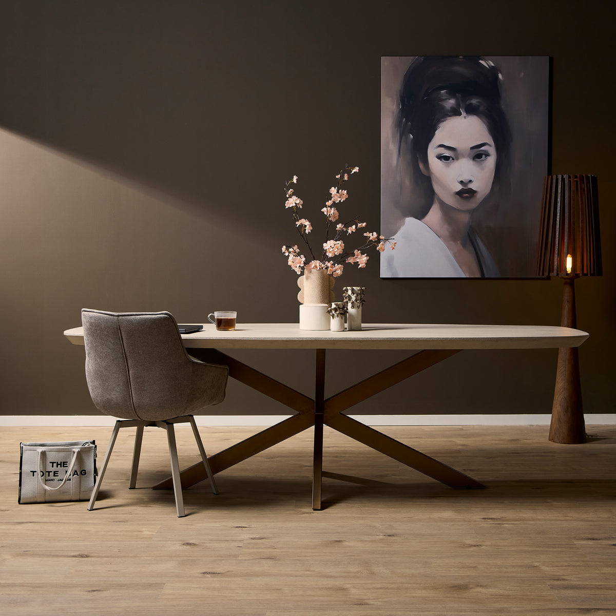 Esstisch dänisch oval Madison Sand Mangoholz in 3 Größen
