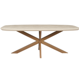 Esstisch dänisch oval Madison Sand Mangoholz in 3 Größen