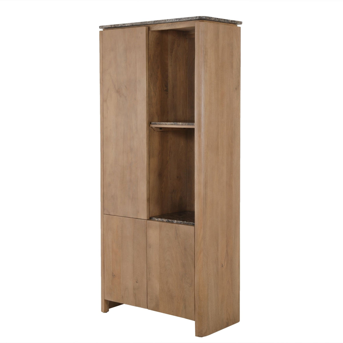 Einlegeboden Regal Dallas Braun Marmor Set mit 2