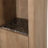 Einlegeboden Regal Dallas Braun Marmor Set mit 2