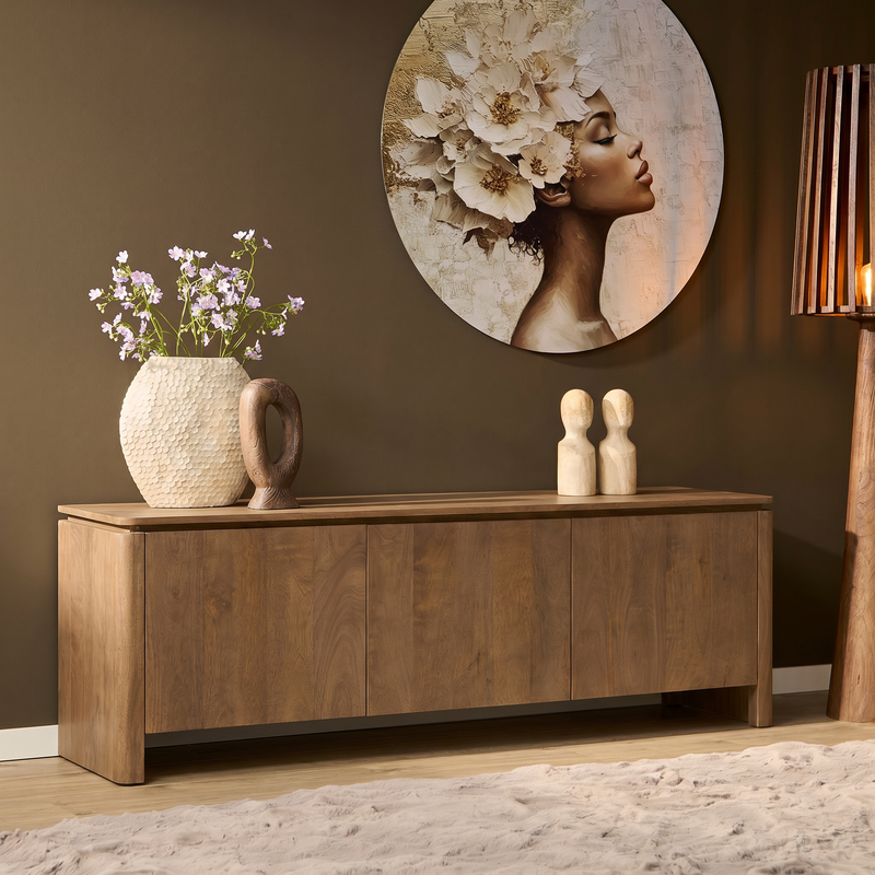 TV-Lowboard Dallas Natur Mangoholz 165 cm