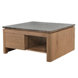 Aufsatzplatte Couchtisch Dallas Braun Marmor