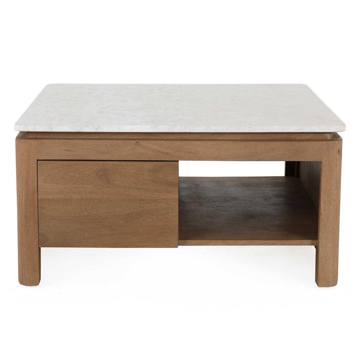 Couchtisch quadratisch Dallas Natur Mangoholz 80 cm